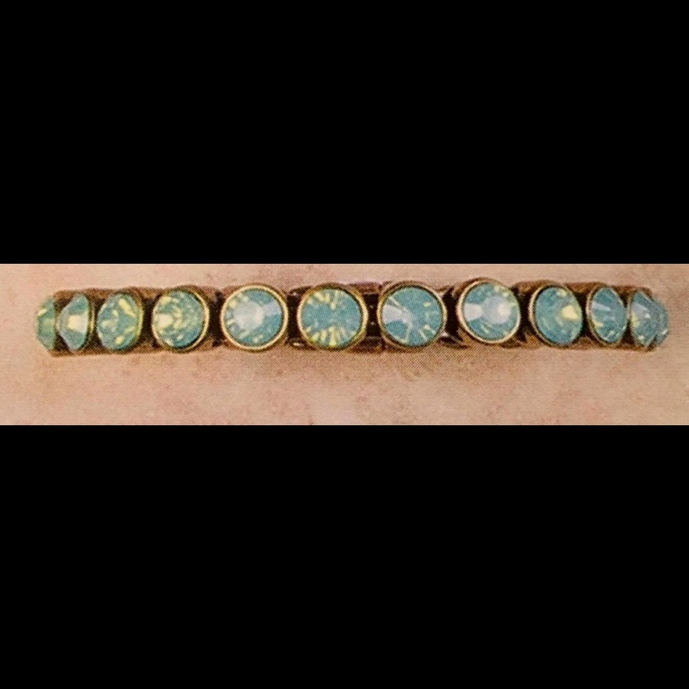 PlunderDesign sea foam set in gold magnetic bangle bracelet